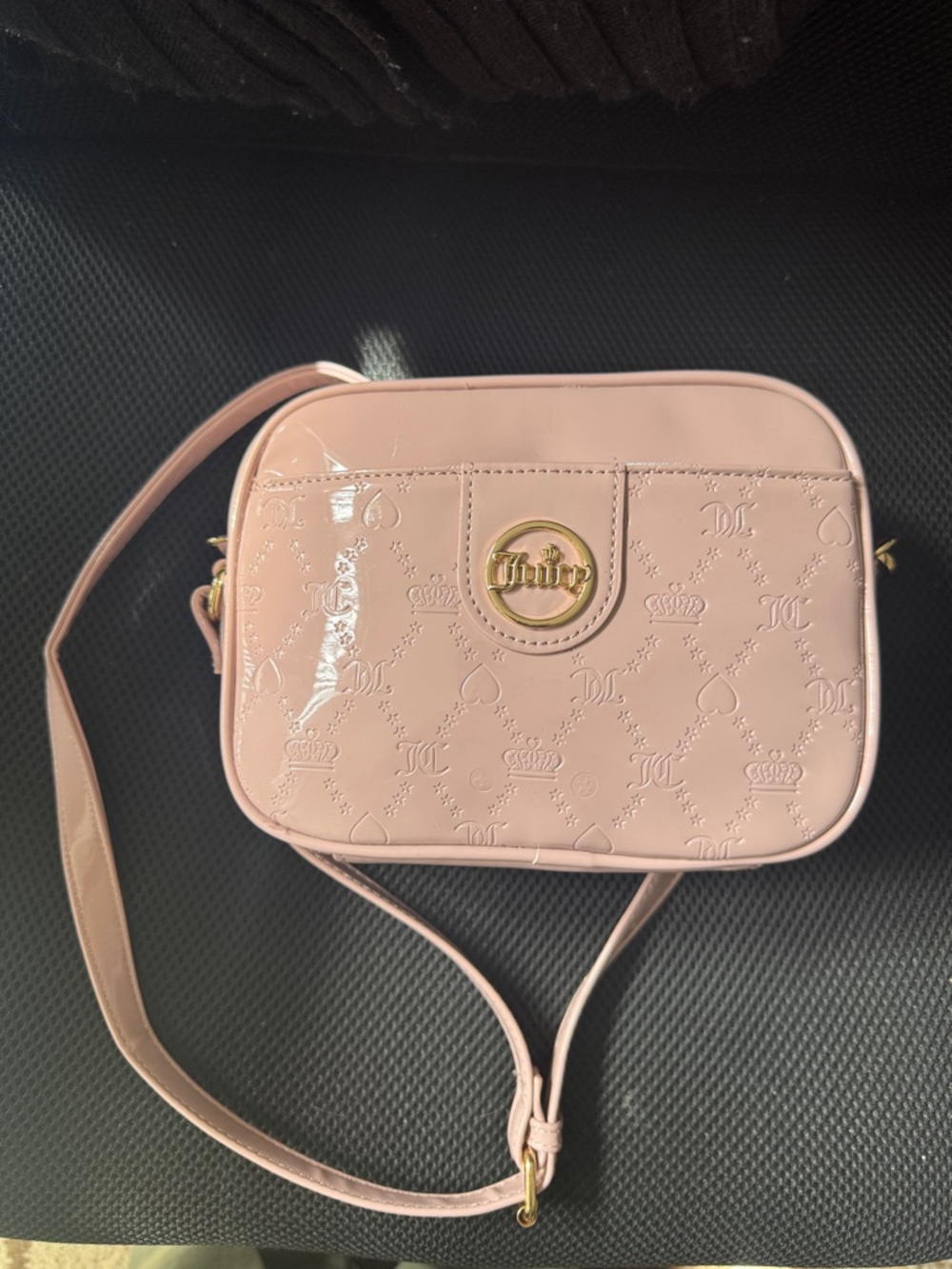 Juicy Couture Light Pink Patent Crossbody Shoulder Bag